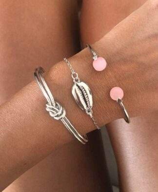 Lot de bracelets argent tendance 2022
