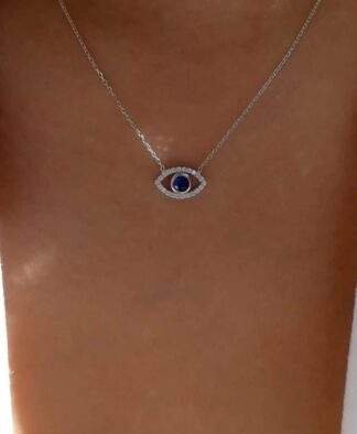 Collier œil turc strass