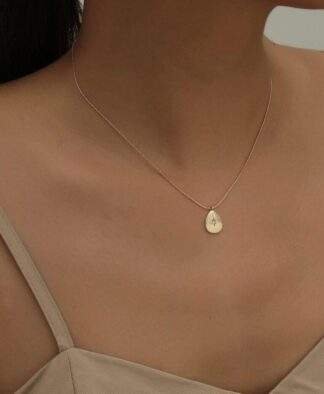 collier etoile du nord plaque or