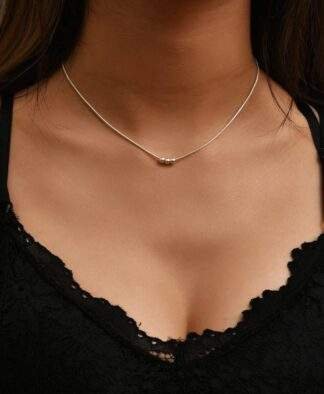 collier minimaliste argent