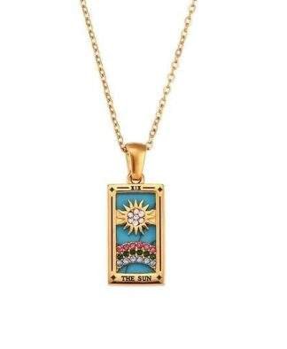 Collier carte de tarot – Soleil