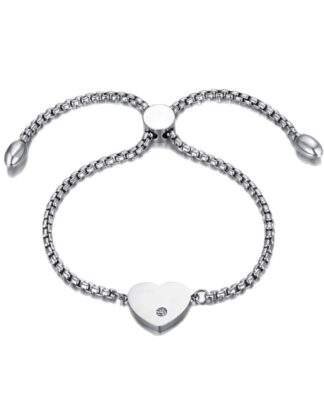 Bracelet coeur acier tendance 2024