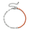 Bracelet orange argent tendance 2024
