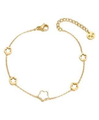 Bracelet trefle dore tendance 2024