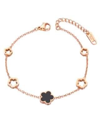 Bracelet trefle or rose tendance 2024