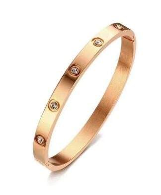 Jonc strass or rose tendance 2024