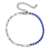Bracelet bleu argent tendance 2024