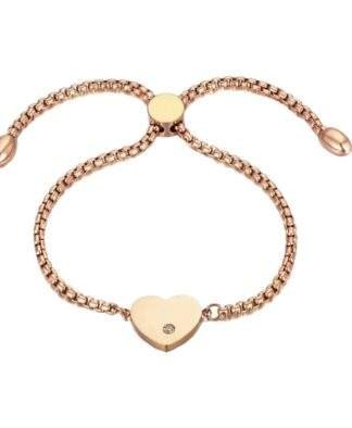 Bracelet coeur or rose tendance 2024