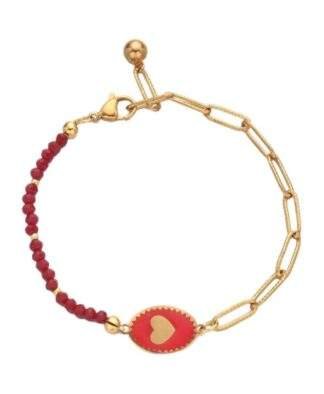 Bracelet coeur rouge tendance 2024