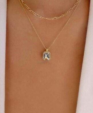 Collier double rang gourmette tendance 2024