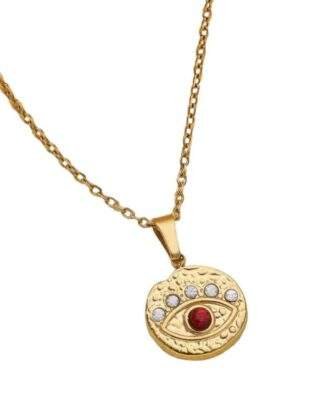 collier medaille porte-bonheur tendance 2024