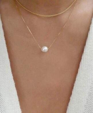 Collier multirang perle tendance 2024