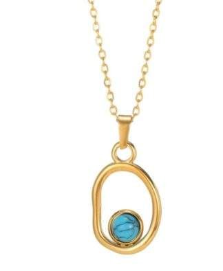 Collier pierre turquoise tendance 2024