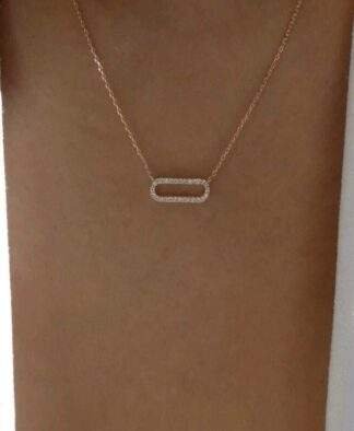 collier strass or rose tendance 2024