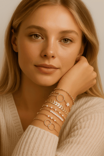 Bracelets assortis femme – Collection dorée