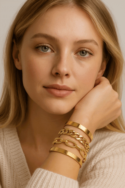 Set bracelets femme dorés – tendance 2026